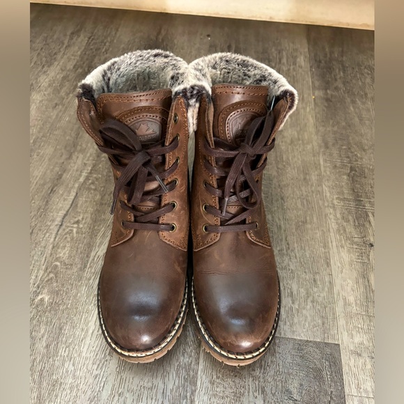 PAJAR Canada Leather Combat Winter Boots women’s 9 - Picture 3 of 15